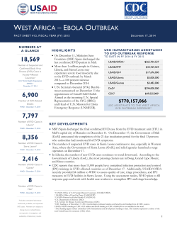 west africa – ebola outbreak - Center for International Disaster
