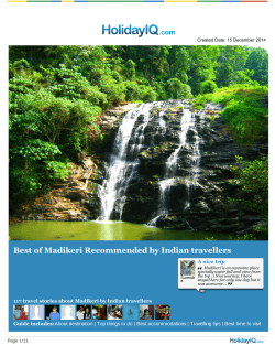 Madikeri Travel guide in PDF format