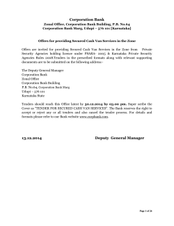 Corporation Bank 13.12.2014 Deputy General Manager