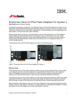 Enterprise Value io3 PCIe Flash Adapters for