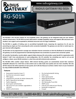RG-501h - Radius Gateway