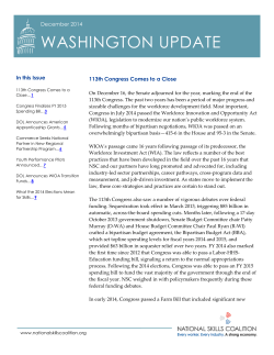 Washington Update - National Skills Coalition