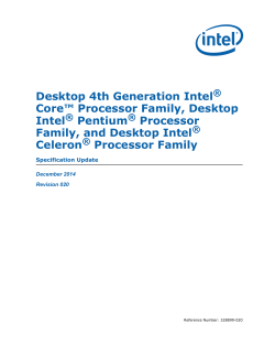 Desktop 4th Generation Intel® Core™ Processor Family, Desktop