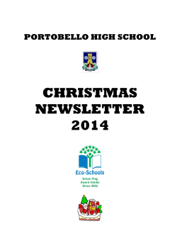Our ref : PM / NT - Portobello High School