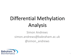 Differential methylation lecture