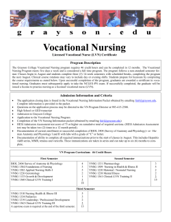 Vocational Nursing
