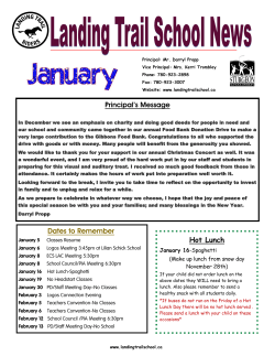 January Newsletter - Landing Trail School