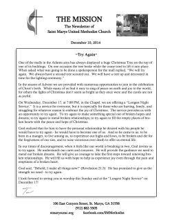 Newsletter - St. Marys United Methodist Church