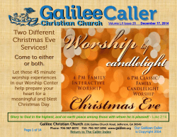 The Galilean Caller - Galilee Christian Church