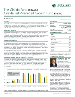 The Giralda Fund Fact Sheet