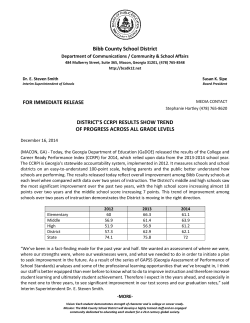 District's CCRPI Results Show Trend of Progress