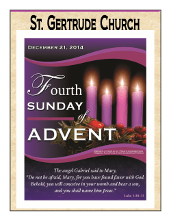 Fourth Sunday of Advent December 21, 2014 - E