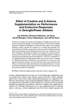 Effect of creatine and beta-alanine supplementation