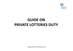 guide on private lotteries duty private lotteries duty