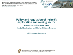 Policy and regulation of Ireland's exploration and mining sector