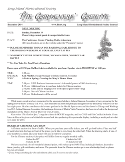 LIHS Dec 2014 _ Pg 3, 4.indd - Long Island Horticultural Society