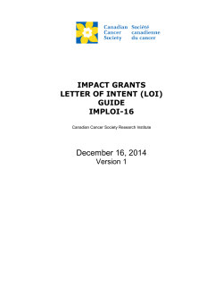 Impact Grants - Canadian Cancer Society