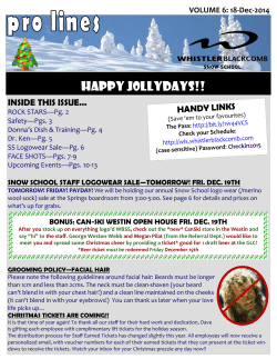 Dec. 18 2014 - WhistlerBlackcomb Ski & Snowboard School