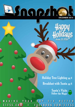 Holiday Tree Lighting pg 4 Breakfast with Santa pg 8