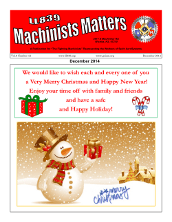 Machinists Matters December 2014
