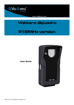 USER GUIDE - VOKKERO SQUADRA (915MHz)