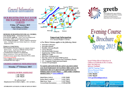 Evening courses brochure - Galway Roscommon etb Training