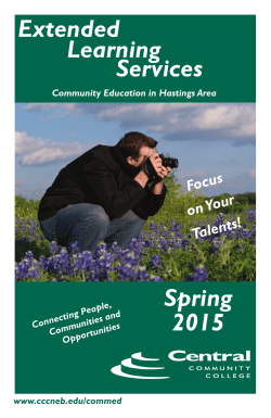 Extended Learning Services Spring 2015