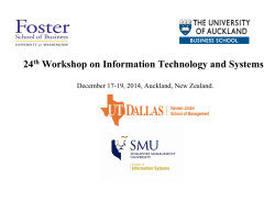 24 Workshop on Information Technology and Systems