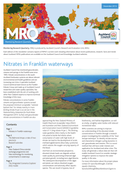 Monitoring Research Quarterly - December 2014