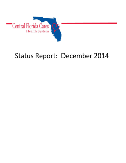 CFCHS Status Report FINAL