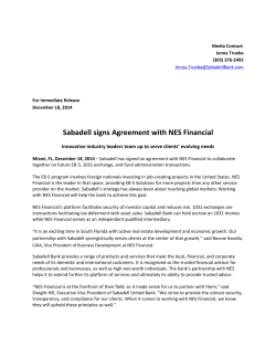 Sabadell signs Agreement with NES Financial