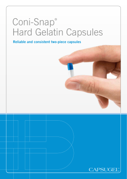 Coni-Snap® capsules brochure