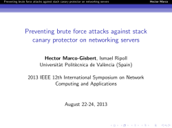 Preventing brute force attacks against stack canary