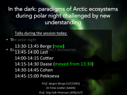 In the dark: paradigms of Arctic ecosystems