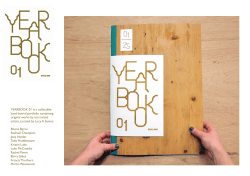 YEARBOOK 01 is a collectible hand-bound portfolio