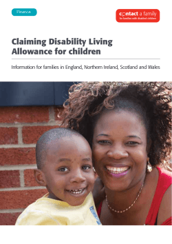Claiming Disability Living Allowance for children