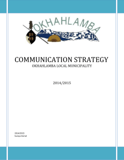 Communications Strategy 2014/2015