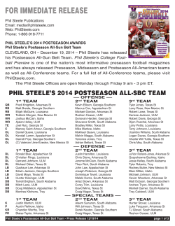 Phil Steele Postseason Awards