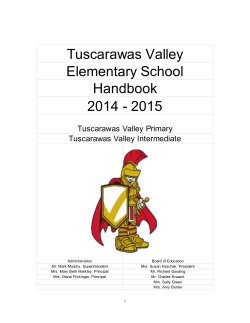 TVPS Handbook - the Tuscarawas Valley Local Schools