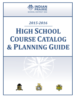 high school course catalog & planning guide
