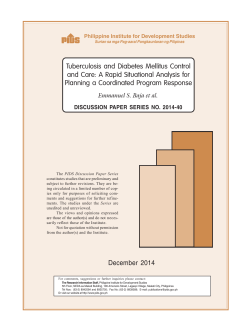 Tuberculosis and Diabetes Mellitus Control and Care