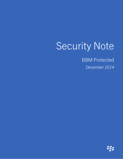 BBM Protected Security Note
