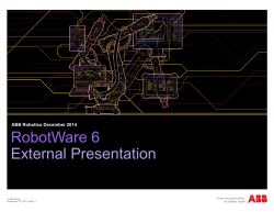 RobotWare 6 External Presentation
