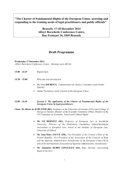 Draft Programme