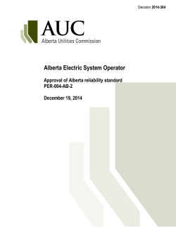 Decision 2014-364 - Alberta Utilities Commission