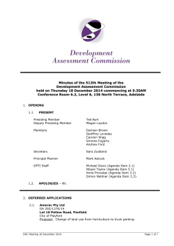 Development Assessment Commission Minutes
