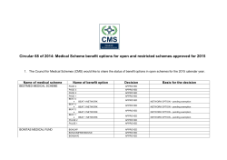 Circular 68 of 2014: Medical Scheme benefit options for open and
