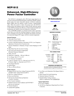 NCP1612 - Enhanced, High‐Efficiency Power Factor Controller