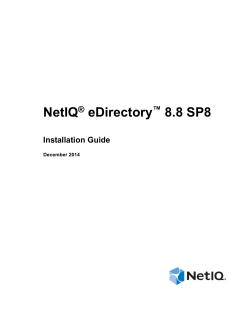 NetIQ eDirectory 8.8 SP8 Installation Guide