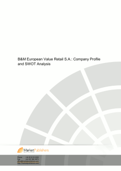 B&M European Value Retail SA: Company Profile and SWOT Analysis